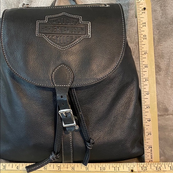 harley davidson leather backpack purse